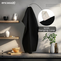Waffle Grey Black Combo Kitchen Towel (Pack of 6)