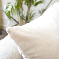 Chenille Solid Natural Cushion Cover (Pack of 1)