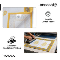 Cotton Canvas Yellow-01 Placemat + Table Napkins