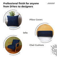 Quilted Polyester Fabric Navy Blue Fabric