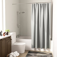 Polyester ZZ Light Grey Shower Curtain (Pack of 1)