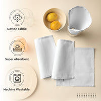 Canvas White Table Napkin (Pack of 12)