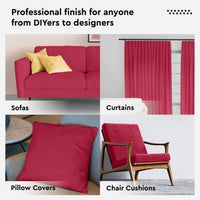 Mercerised Cotton Canvas Fabric, 100x150 cm Wide | Sold by the Metre, Cut to Length | Fabric For Cushions, Sofa Covers, Light Upholstery, Embroidery, Dress Material