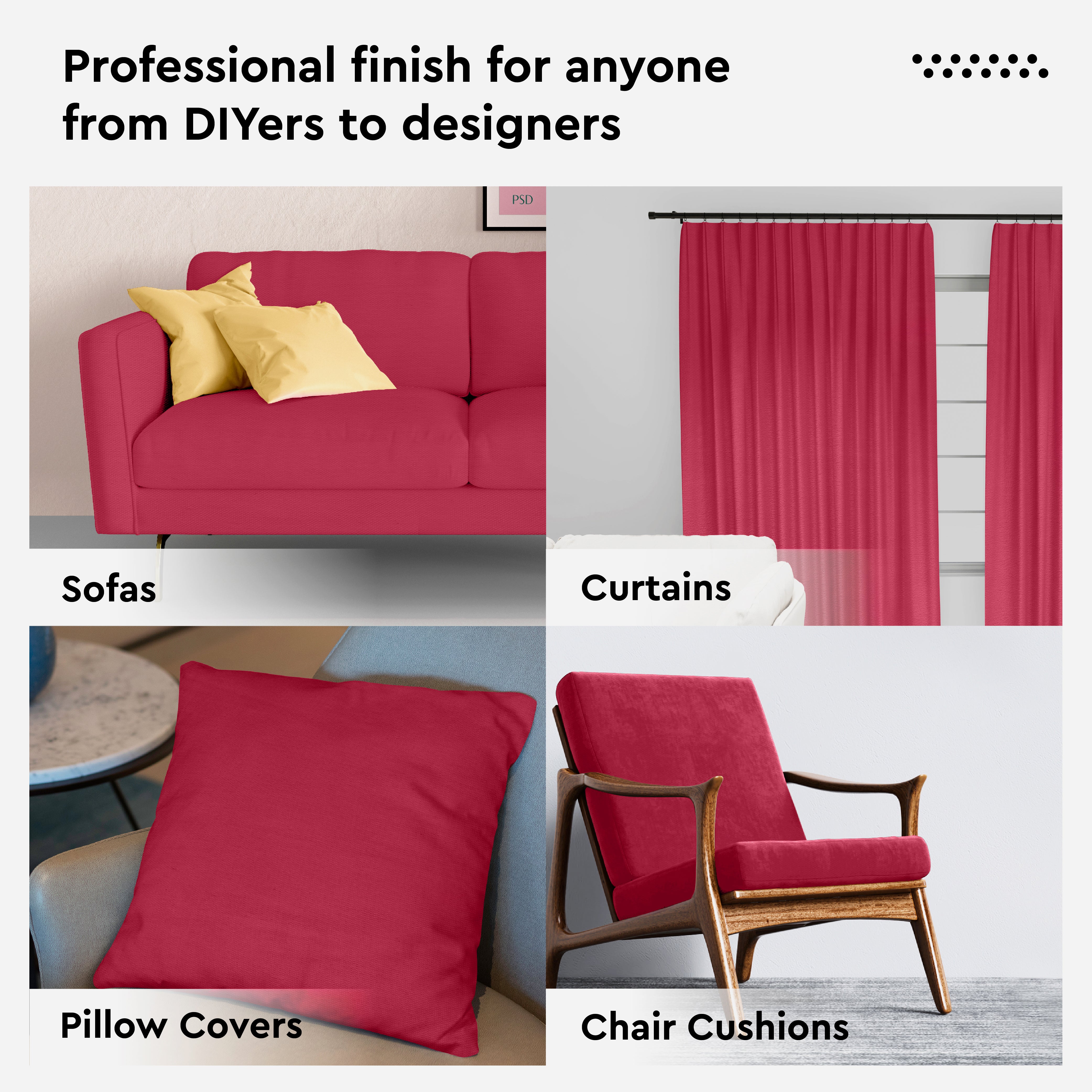 Mercerised Cotton Canvas Fabric, 100x150 cm Wide | Sold by the Metre, Cut to Length | Fabric For Cushions, Sofa Covers, Light Upholstery, Embroidery, Dress Material