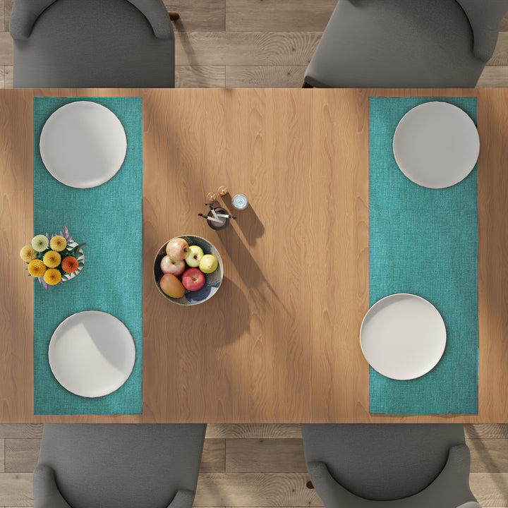 Chenille Turq Table Runner