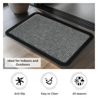 Polypropylene Main Door Entrance Mats Welcome Mat with Rubber Border | Anti Slip Rubber Backing | Ideal for Home, Outdoor, Balcony, Office | Pack of 1