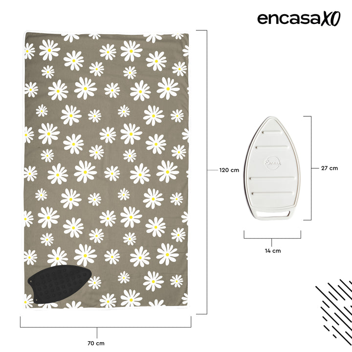 20s Sheeting Daisy Grey Ironing Mat (Pack of 1)