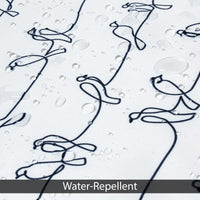 Polyester Blackbirds Shower Curtain (Pack of 1)