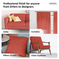 Mercerised Cotton Canvas Fabric, 100x150 cm Wide | Sold by the Metre, Cut to Length | Fabric For Cushions, Sofa Covers, Light Upholstery, Embroidery, Dress Material