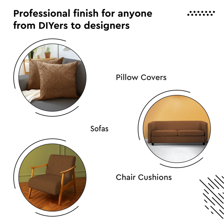 Embossed Velvet Coffee Fabric