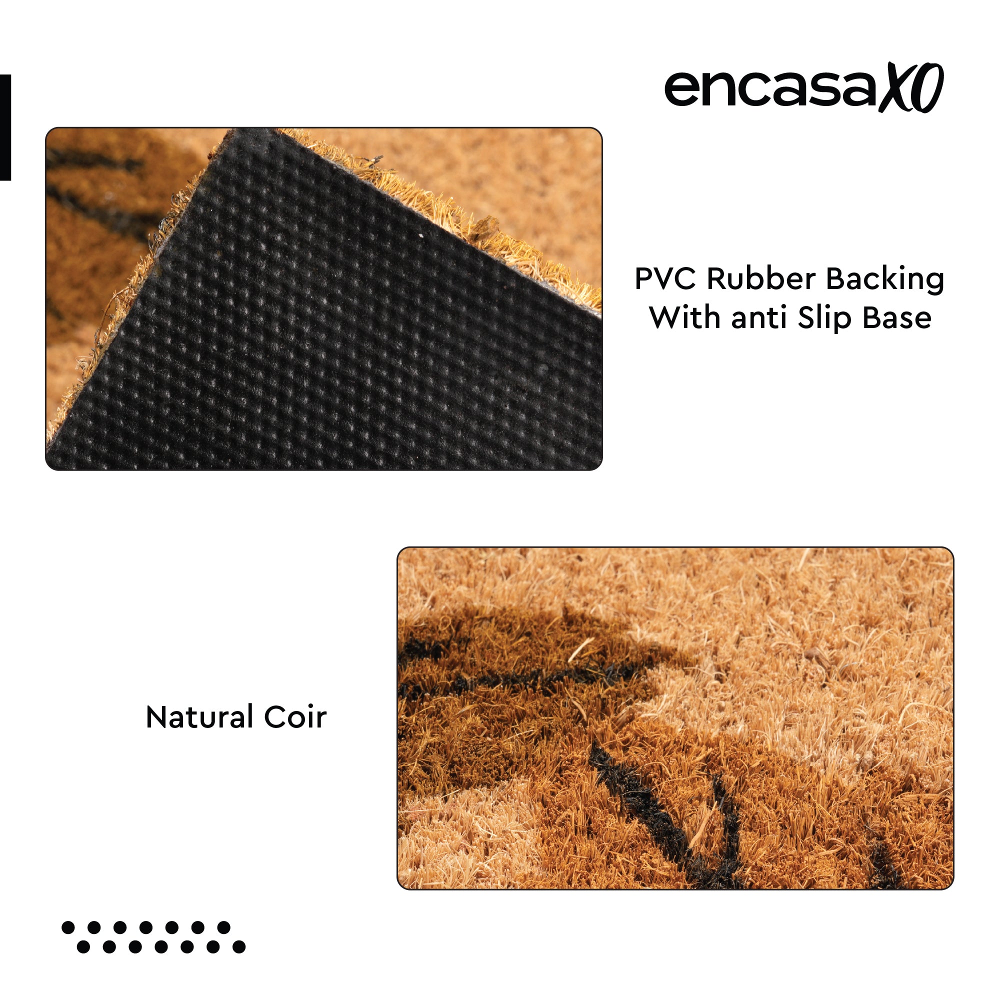 Coir Welcome Leaf Half Door Mat (Pack of 1)