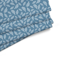 20s Sheeting Blue Big Leaves Fabric (1 Meter)