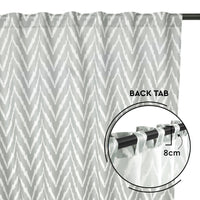 Micro Fire Grey Curtain (Pack of 2)