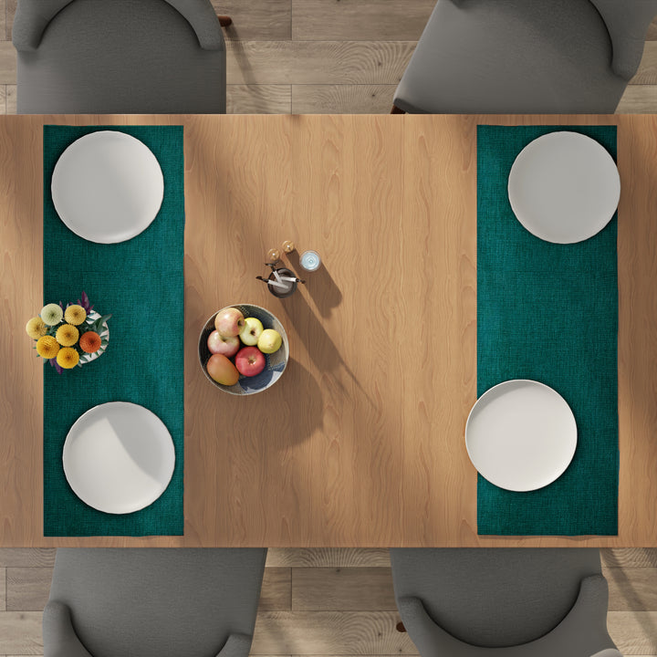 Chenille Azul Blue Table Runner