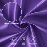 Satin Polyester Silk Violet Fabric