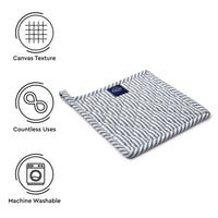 Cotton Ticking Navy Blue Pot Holders (Pack of 2)