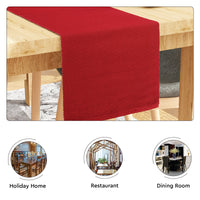 Cotton Solid Red Table Runner (Pack of 1)