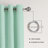Canvas Mint Green Curtain (Pack of 1)