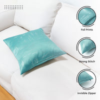 Blackout Polyester Citylight Teal Cushion Cover (Pack of 2)