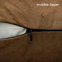 Velvet Brown Cushion Cover (Pack of 2)