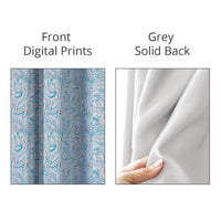 Blackout Polyester Marble Turq Fabric 1 Meter