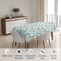 Cotton Terrazzo Mint Table Cloth (Pack of 1)