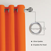Canvas Orange Curtain (Pack of 1)