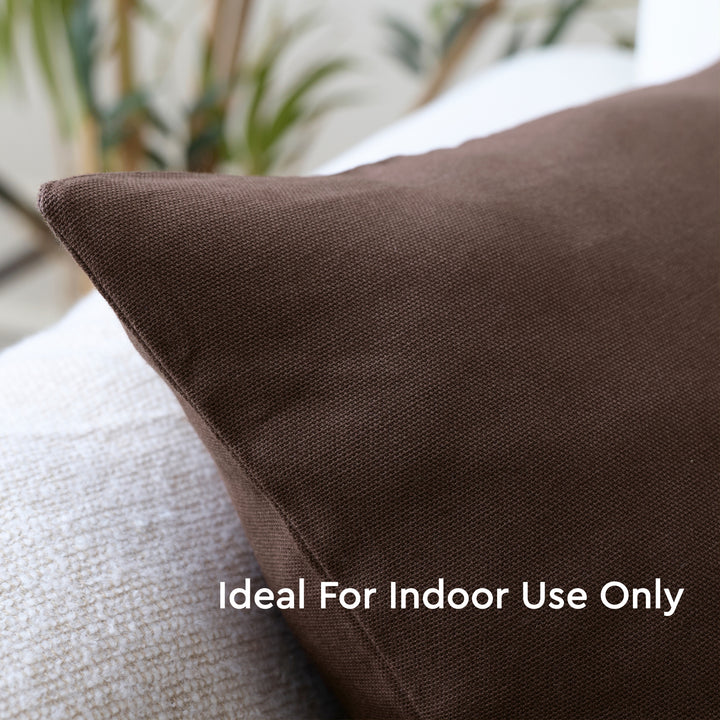 Canvas Dark Taupe Cushion Cover