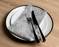 Cotton Grey Table Napkins (Pack of 12)