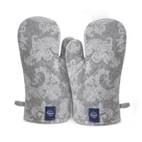 Cotton Grey Oven Gloves (Pack of 2)