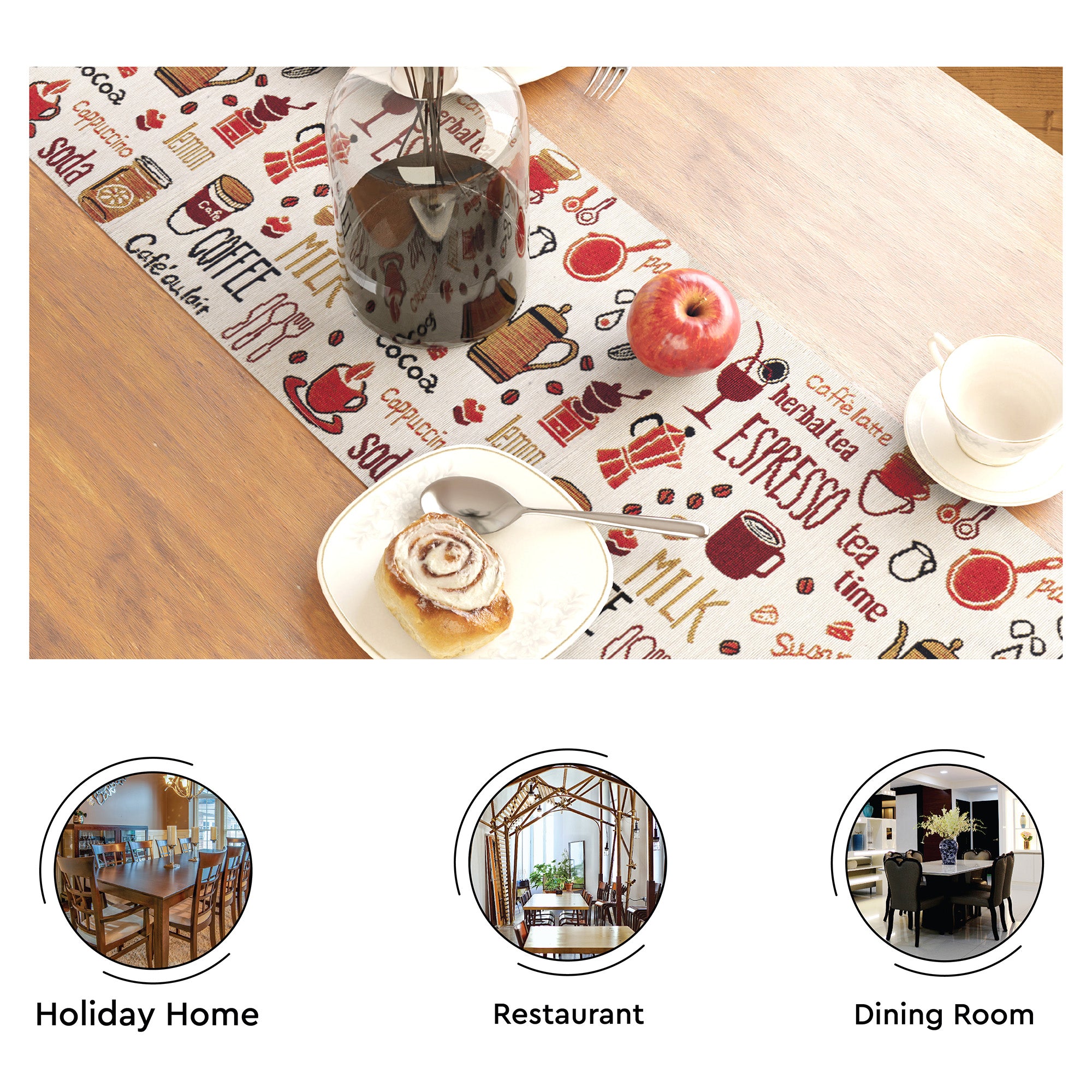 Cotton Espresso Table Runner (Pack of 1)