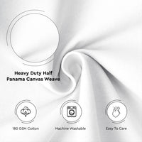 Mercerised Cotton Canvas Fabric, 100x150 cm Wide | Sold by the Metre, Cut to Length | Fabric For Cushions, Sofa Covers, Light Upholstery, Embroidery, Dress Material