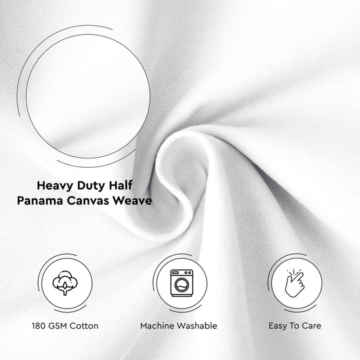 Mercerised Cotton Canvas Fabric, 100x150 cm Wide | Sold by the Metre, Cut to Length | Fabric For Cushions, Sofa Covers, Light Upholstery, Embroidery, Dress Material