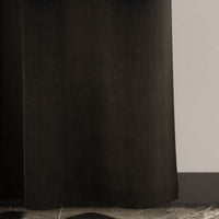 Canvas Jet Black Curtain (Pack of 1)