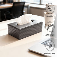 PU Leather Grey Tissue Box (Pack of 1)