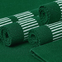Ribbed Cotton Ladder Dk Green Placemat (Pack of 6)