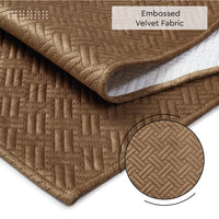 Quilted Velvet Brown Table Runner