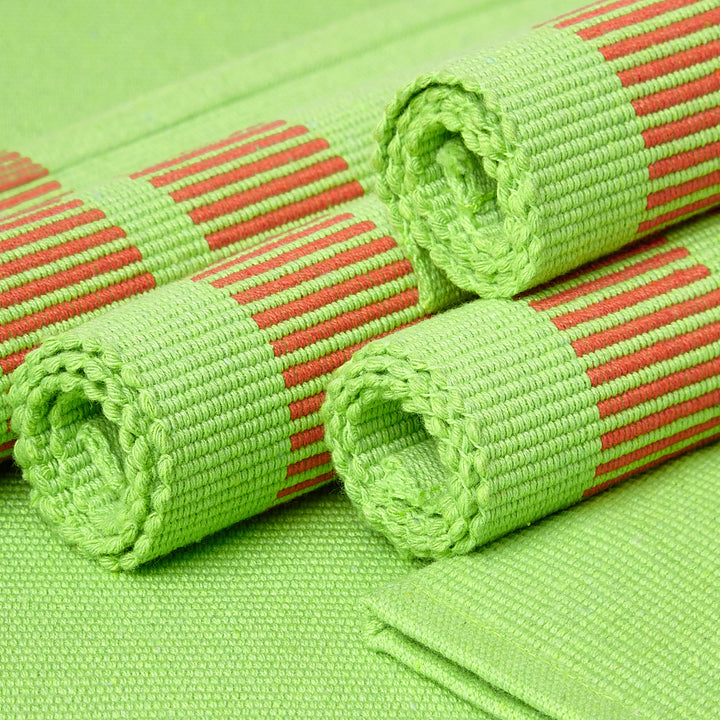 Cotton Ladder Green Placemat (Pack of 6)