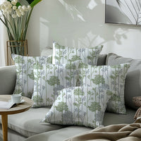 Micro Green Branches Cushion Cover