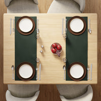 PVC Leather Green Table Runner