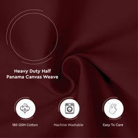 Mercerised Cotton Canvas Fabric, 100x150 cm Wide | Sold by the Metre, Cut to Length | Fabric For Cushions, Sofa Covers, Light Upholstery, Embroidery, Dress Material