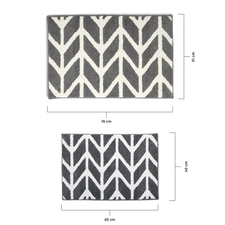 Microfibre Grey Bathmat (Pack of 1)
