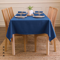 Cotton Cobalt Table Cloth (Pack of 1)