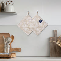 Cotton Beige Potholder (Pack of 2)