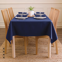 Canvas Navy Blue Table Cloth (Pack of 1)
