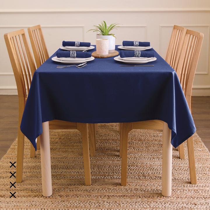 Canvas Navy Blue Table Cloth (Pack of 1)