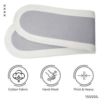 Cotton Light Grey & Off White Table Runner (Pack of 1)