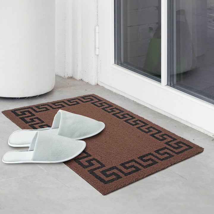 Coir Door Mats for Home Entrance Thick Anti-slip Welcome Doormat with PVC Back | Ideal for Indoor, Outdoor, Patio, Home and Office | Durable and Easy to Clean