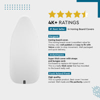 20s Sheeting - Silver Silver Luxury Ironing Board Cover (Pack of 1)