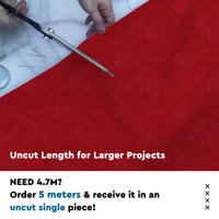 Embossed Velvet Red Fabric